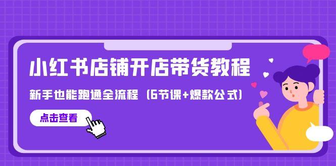 (9883期)最新小红书店铺开店带货教程，新手也能跑通全流程(6节课+爆款公式)-搞钱日记