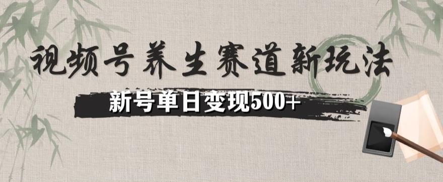 视频号养生赛道暴力掘金（懒人玩法）无脑搬运，新号日入500+-搞钱日记