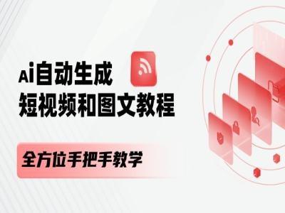 AI自动生成短视频和图文课程，全方位手把手教学-搞钱日记