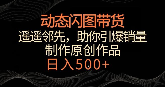 动态闪图带货，遥遥领先，冷门玩法，助你轻松引爆销量，日赚500+【揭秘】-搞钱日记