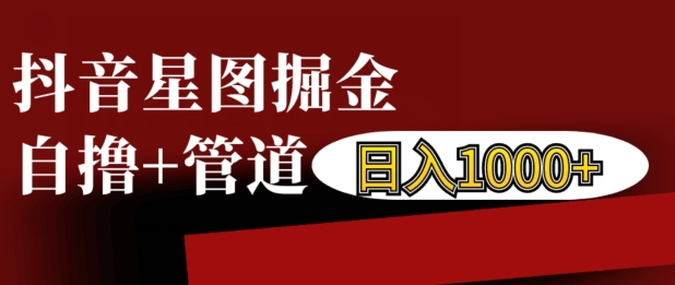 抖音星图掘金自撸，可以管道也可以自营，日入1k【揭秘】-搞钱日记