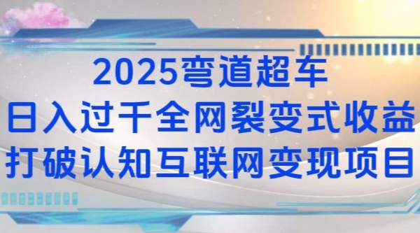 2025弯道超车日入过K全网裂变式收益打破认知互联网变现项目【揭秘】-搞钱日记