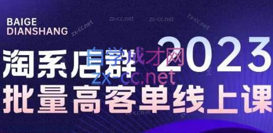 白戈电商·23年淘系批量高客单+24年全域电商矩阵-搞钱日记
