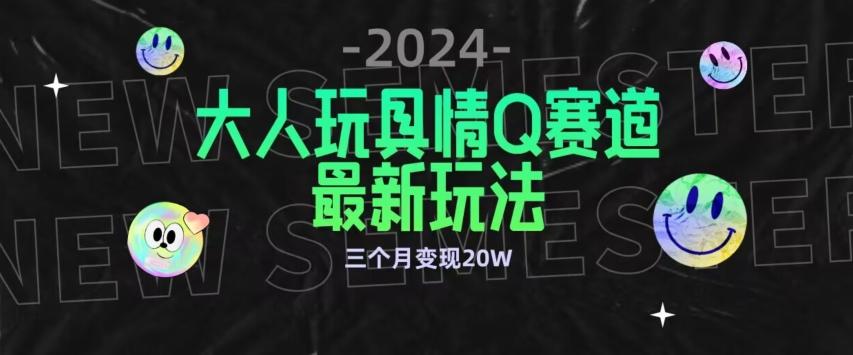 全新大人玩具情Q赛道合规新玩法，公转私域不封号流量多渠道变现，三个月变现20W【揭秘】-搞钱日记