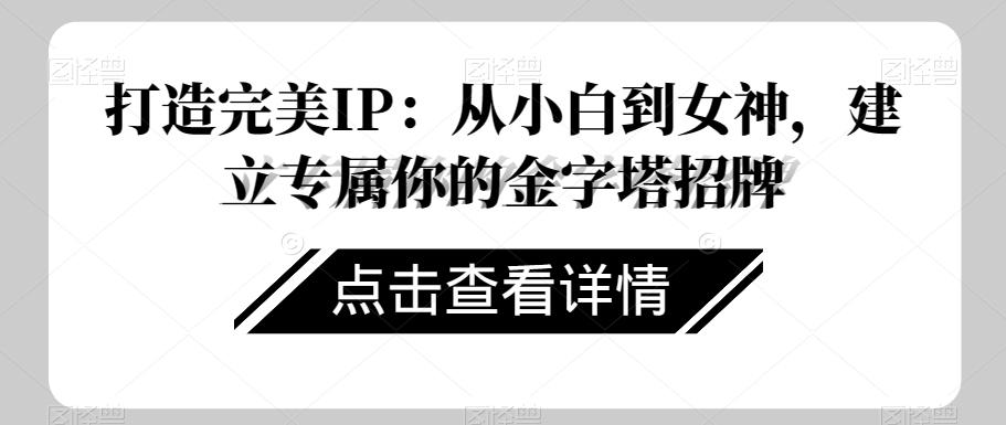 打造完美IP：从小白到女神，建立专属你的金字塔招牌-搞钱日记