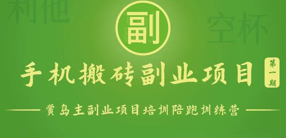 手机搬砖小副业项目训练营1.0，能用手机做的简单小副业-搞钱日记