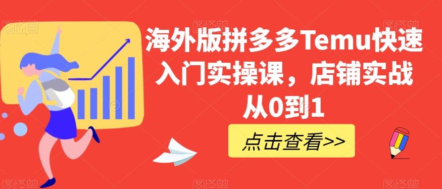 海外版拼多多Temu快速入门实操课，店铺实战从0到1-搞钱日记