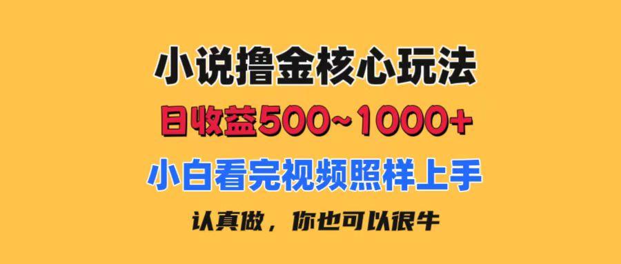小说撸金核心玩法，日收益500-1000+，小白看完照样上手，0成本有手就行-搞钱日记