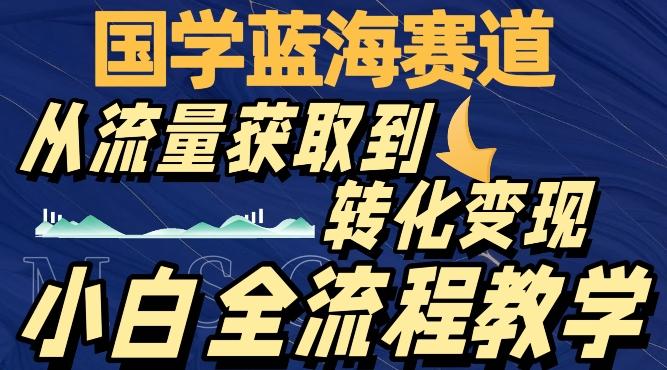 国学蓝海赛道，从流量获取，到转化变现，全流程教学-搞钱日记