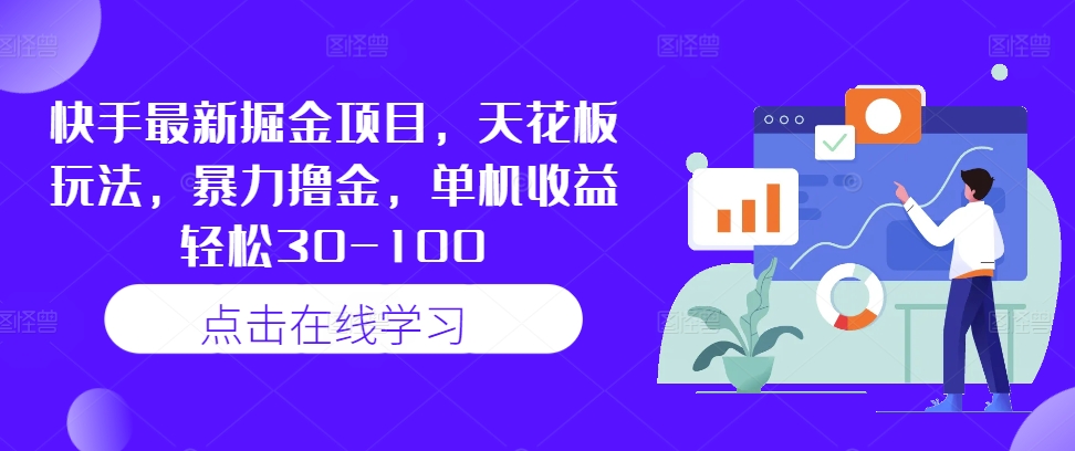 快手最新掘金项目，天花板玩法，暴力撸金，单机收益轻松30-100-搞钱日记