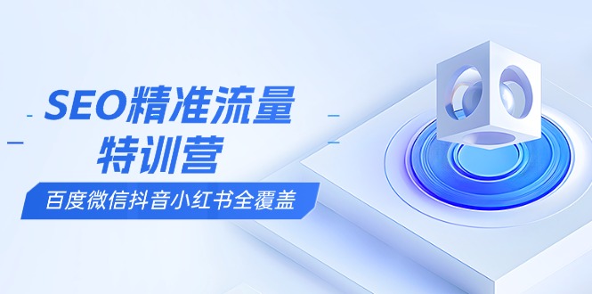 SEO精准流量特训营，百度微信抖音小红书全覆盖，带你搞懂搜索优化核心技巧-搞钱日记