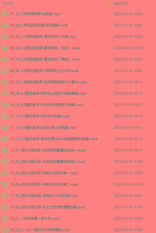 图片[1]-2024单品正价起号，直播素材投流选品：选品课+投流课+素材课+卡首屏/100节-搞钱日记