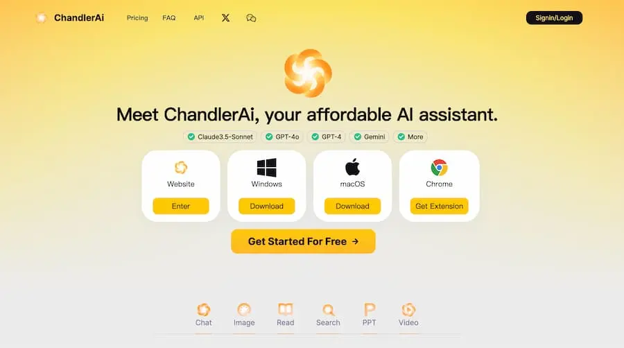 ChandlerAi｜综合性人工智能助手平台 提供多种AI服务-搞钱日记