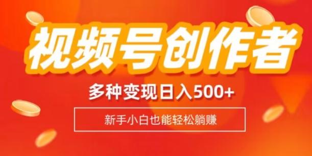 视频号创作者计划，多种变现方式，日入500+【内附1080g视频素材】-搞钱日记