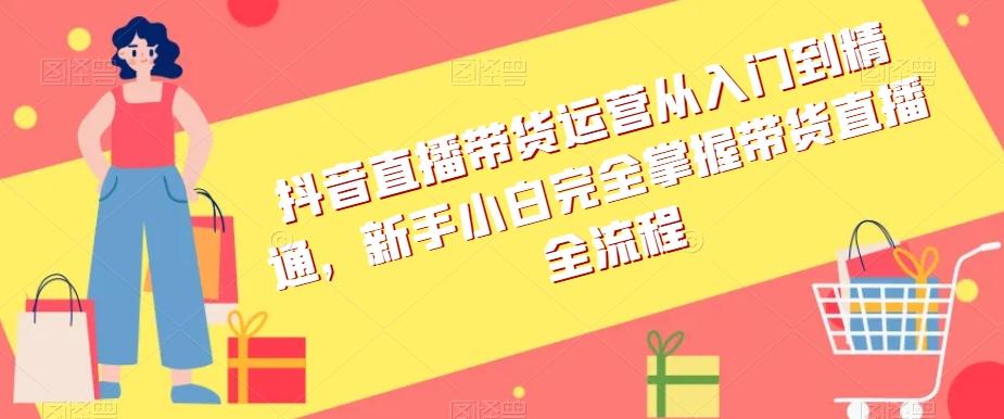 抖音直播带货运营从入门到精通，新手小白完全掌握带货直播全流程-搞钱日记