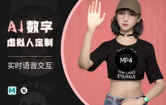 Ai数字人虚拟(智能体)实时语音交互特训营，​自行定制超写实角色AI数字人交互技术-搞钱日记