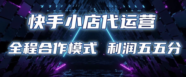 快手小店代运营 限时托管计划 合作模式 利润五五分成【揭秘】-搞钱日记