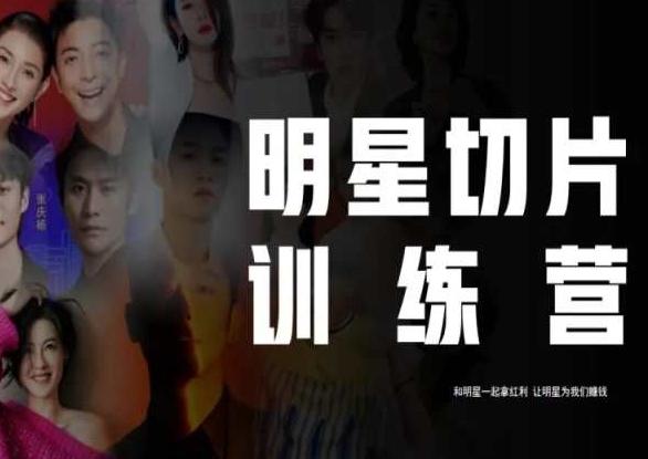 王子·明星切片线上训练营（2023），和明星一起拿红利，让明星为我们赚钱-搞钱日记
