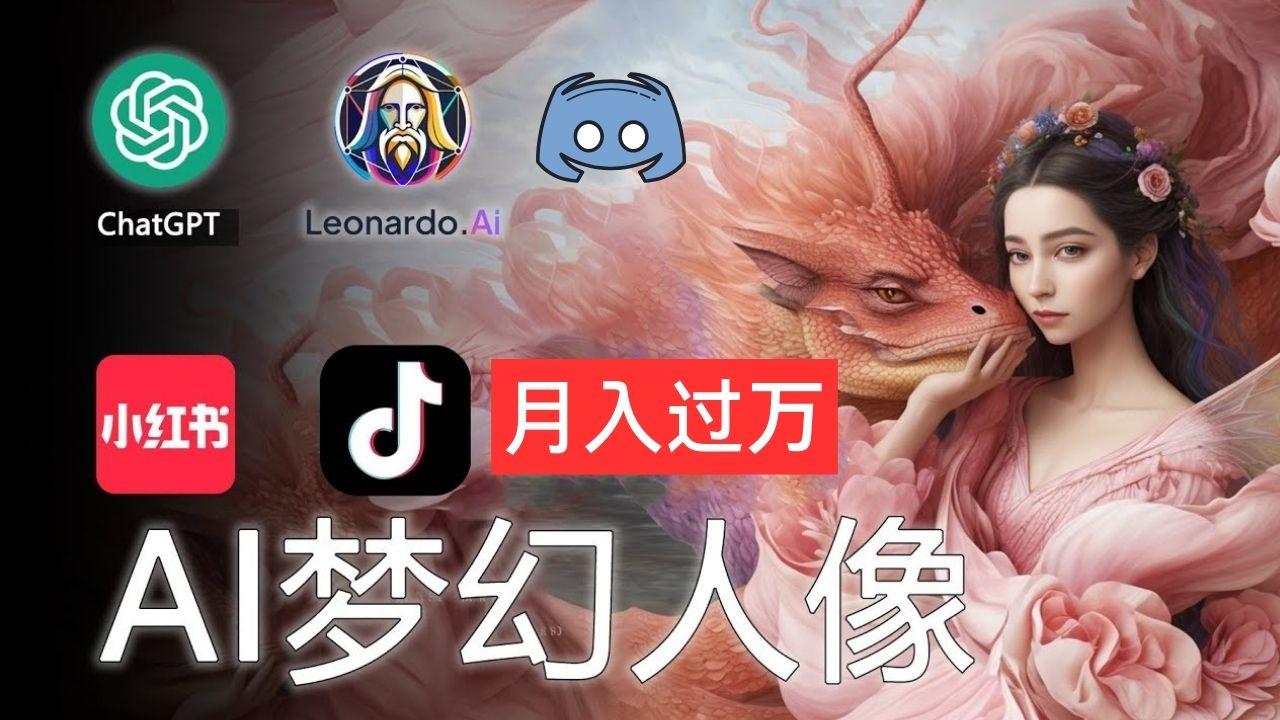 AI摄影梦幻人像：零基础也能月入过万的秘密-搞钱日记