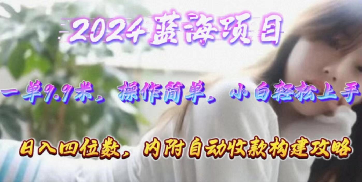 年轻群体的蓝海市场，1单9.9元，操作简单，小白轻松上手，日入四位数-搞钱日记