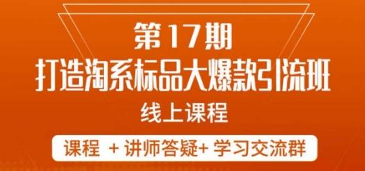 南掌柜-第17期打造淘系标品大爆款，5天线上课-搞钱日记