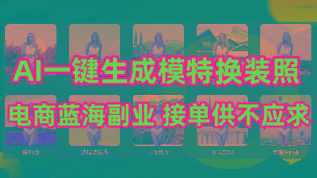 (9616期)AI制作一键生成模特换装照，电商蓝海副业供不应求-搞钱日记