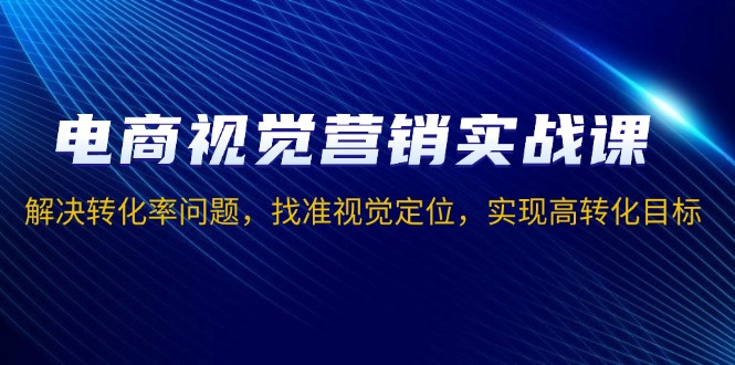 电商视觉营销实战课，解决转化率问题，找准视觉定位，实现高转化目标-搞钱日记
