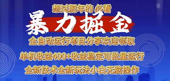 2025暴力掘金项目，想过肥年必看！-搞钱日记