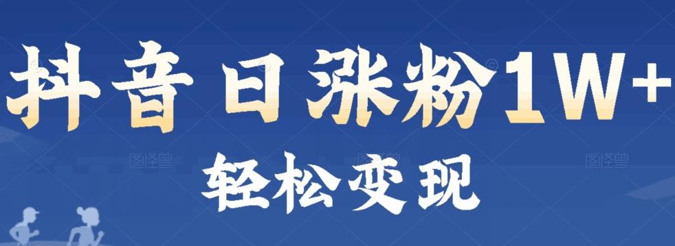 首发抖音新赛道日涨粉1W+轻松变现-搞钱日记