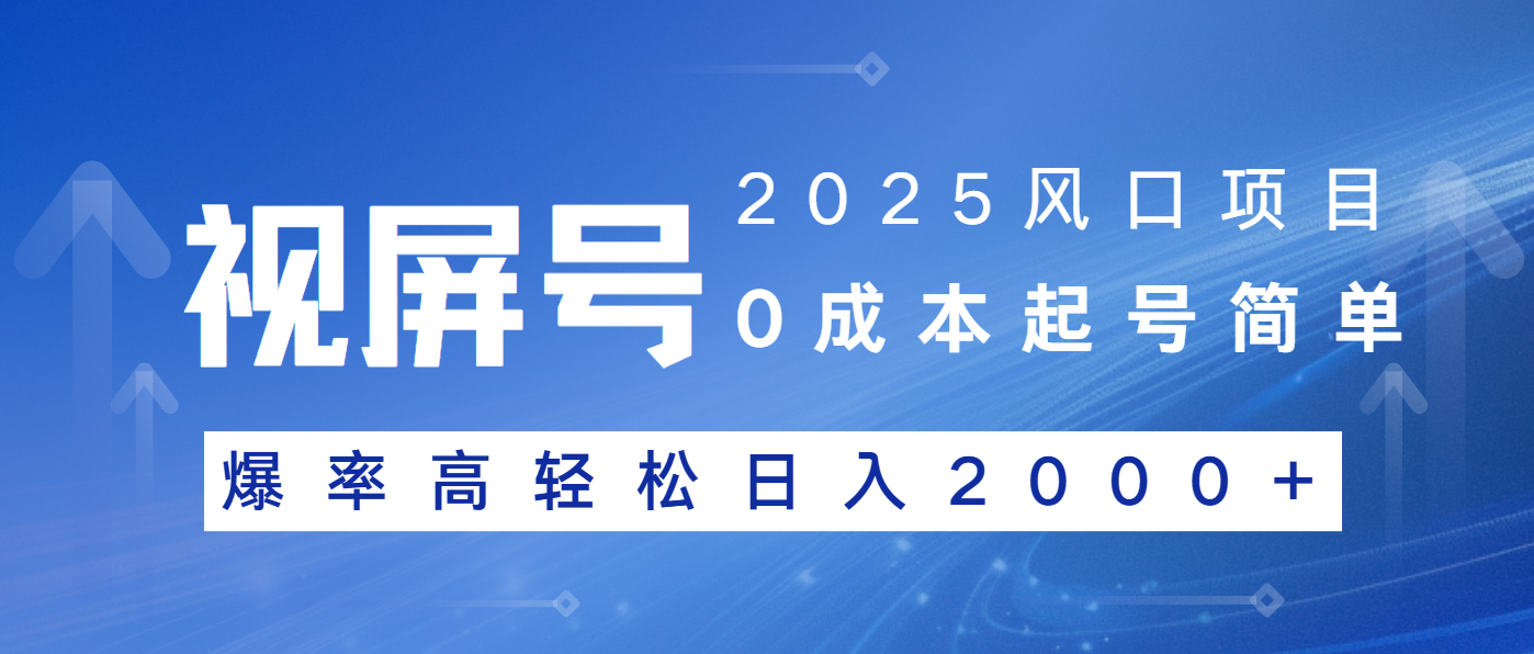 2025风口项目，视频号带货，起号简单，爆率高轻松日入2000+-搞钱日记