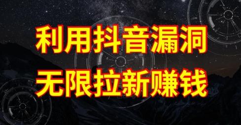 利用抖音链接漏洞，无限拉新赚钱【漏洞原理+操作流程】【揭秘】-搞钱日记