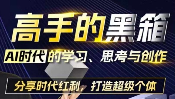 高手的黑箱：AI时代学习、思考与创作-分红时代红利，打造超级个体-搞钱日记