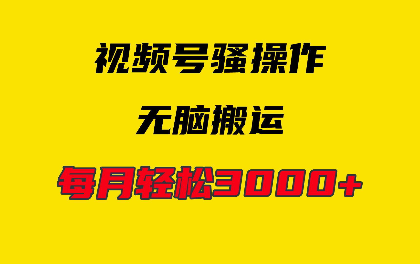 (9968期)4月最新视频号无脑爆款玩法，挂机纯搬运，每天轻松3000+-搞钱日记