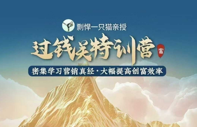 剽悍一只猫-过钱关特训营，学习营销真经 大幅度提高创富效率-搞钱日记