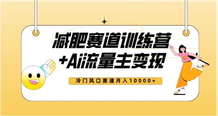 全新减肥赛道AI流量主+训练营变现玩法教程，蓝海冷门赛道小白轻松上手，月入10000+【揭秘】-搞钱日记