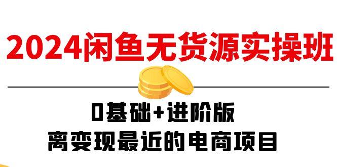2024闲鱼-无货源实操班：0基础+进阶版，离变现最近的电商项目(15节-搞钱日记