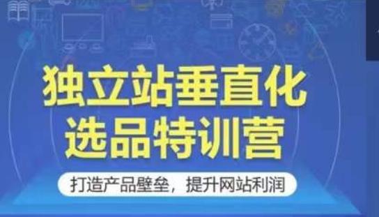 独立站垂直化选品特训营，打造产品壁垒，提升网站利润-搞钱日记