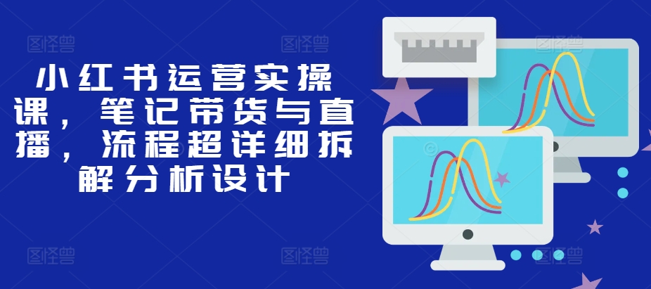 小红书运营实操课，笔记带货与直播，流程超详细拆解分析设计-搞钱日记