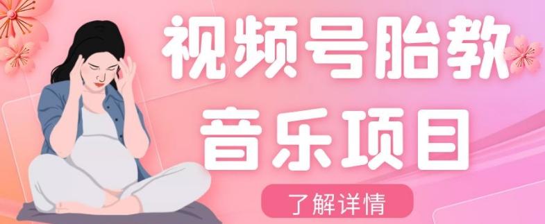视频号胎教音乐项目，操作简单，0成本利润自己定，单日300+-搞钱日记