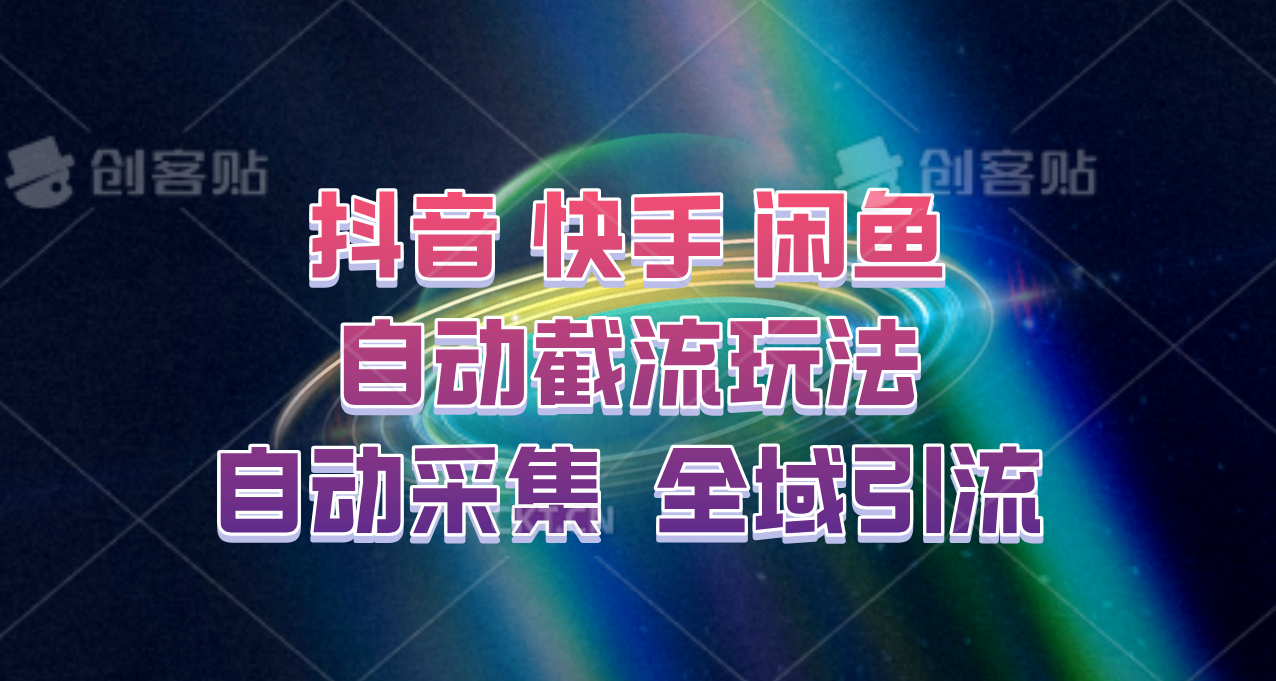 快手、抖音、闲鱼自动截流玩法，利用一个软件自动采集、评论、点赞、私信，全域引流-搞钱日记