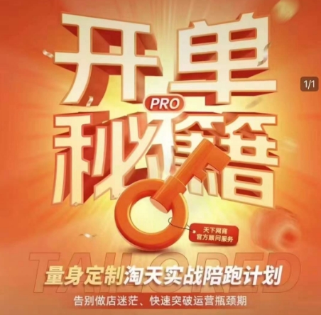 淘宝开单秘籍PRO，量身定制淘天实战陪跑计划，告别做店迷茫、快速突破运营瓶颈期-搞钱日记