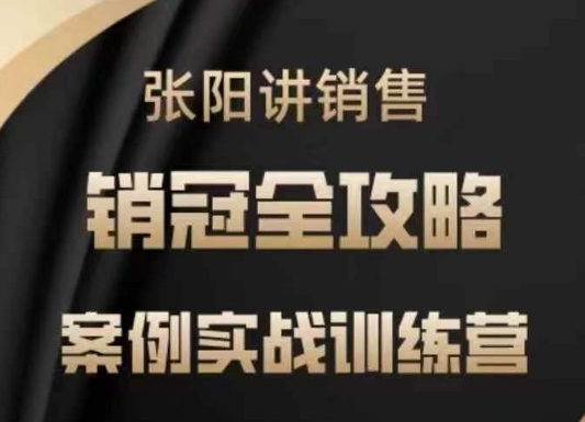 张阳讲销售实战训练营，​案例实战训练，销冠全攻略-搞钱日记