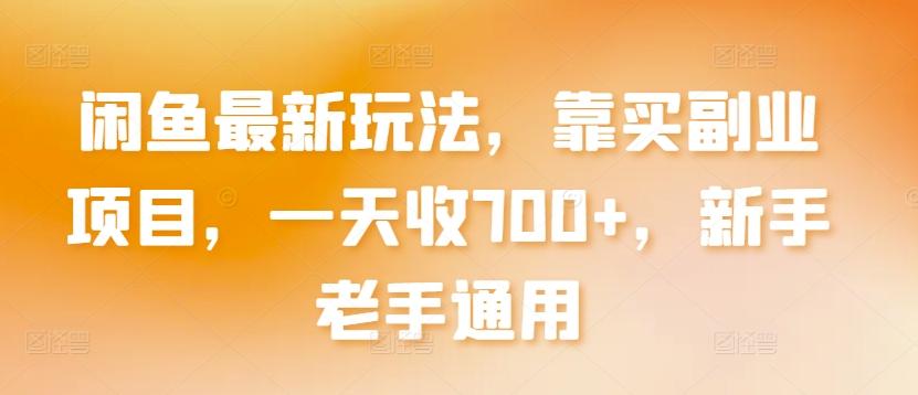 闲鱼最新玩法，靠买副业项目，一天收700+，新手老手通用【揭秘】-搞钱日记
