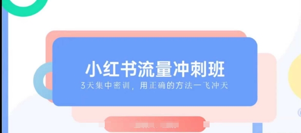 小红书流量冲刺班2025，最懂小红书的女人，快速教你2025年入局小红书-搞钱日记