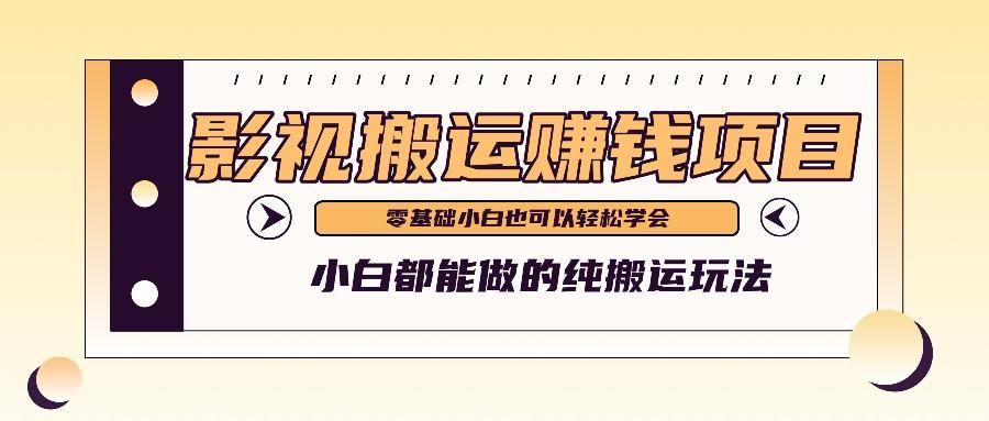 手把手教你操作影视搬运项目，小白都能做零基础也能赚钱-搞钱日记