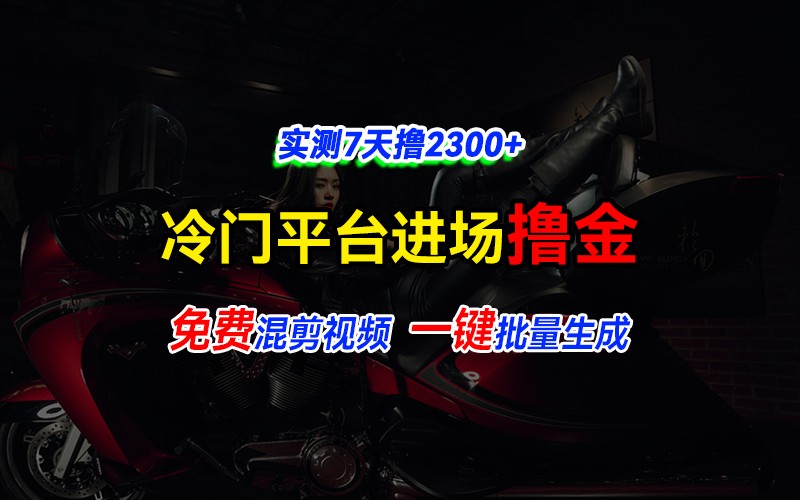 全新冷门平台vivo视频，快速免费进场搞米，通过混剪视频一键批量生成，实测7天撸2300+-搞钱日记