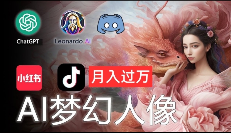 AI摄影梦幻人像：零基础也能月入过万的秘密【揭秘】-搞钱日记