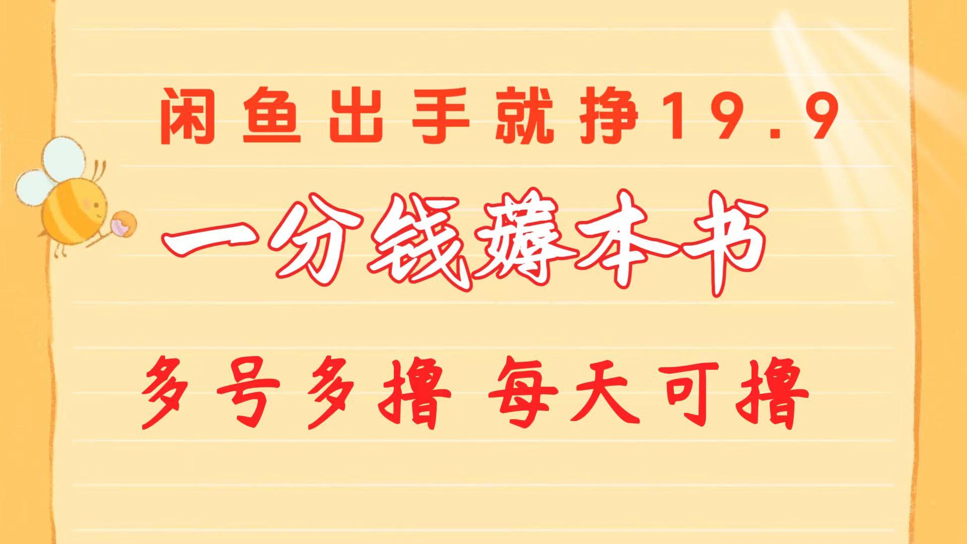 一分钱薅本书 闲鱼出售9.9-19.9不等 多号多撸  新手小白轻松上手-搞钱日记
