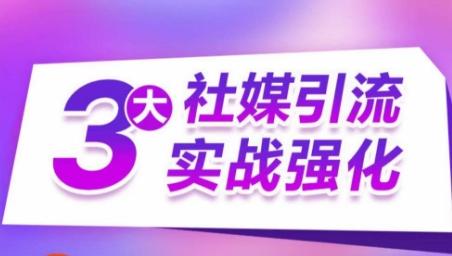 3大社媒引流实战强化，多渠道站外引流，高效精准获客，订单销售额翻倍增长-搞钱日记