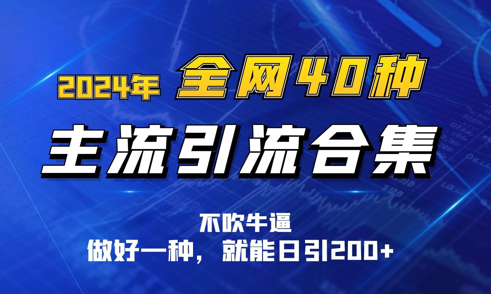 2024年全网40种暴力引流合计，做好一样就能日引100+-搞钱日记